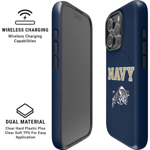 United States Naval Academy Navy Logo iPhone 16 Pro Magsafe Impact Case